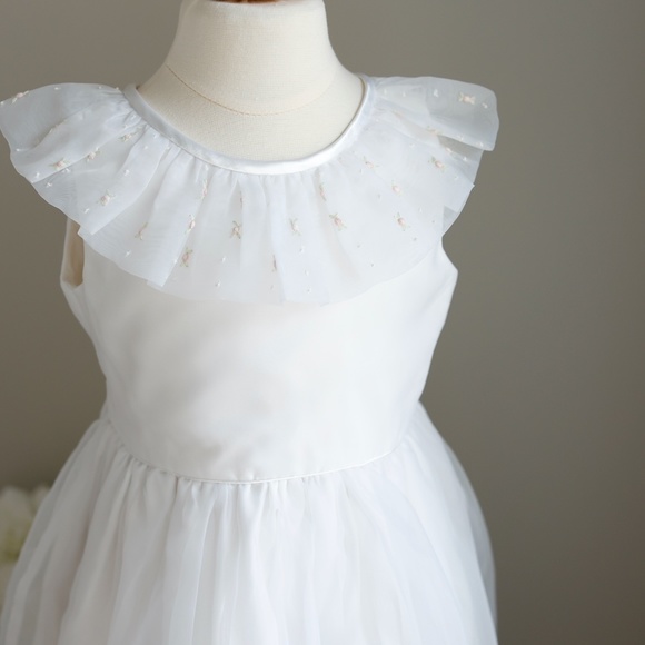 Strasburg Dress Heirloom White Organza Size 10  Flower Girl Special Occasion - Picture 3 of 13